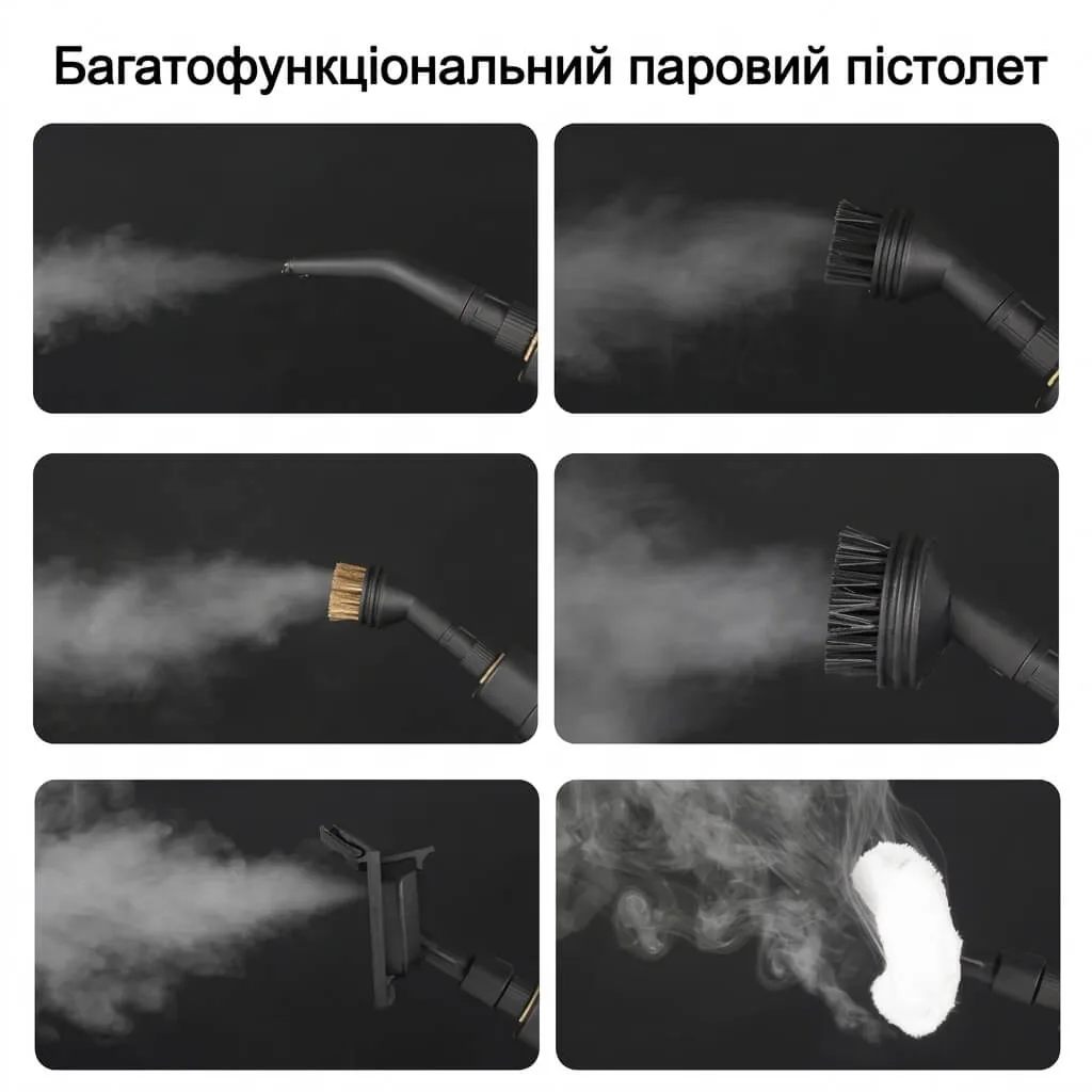 Комплектація пароочисника — інфографіка