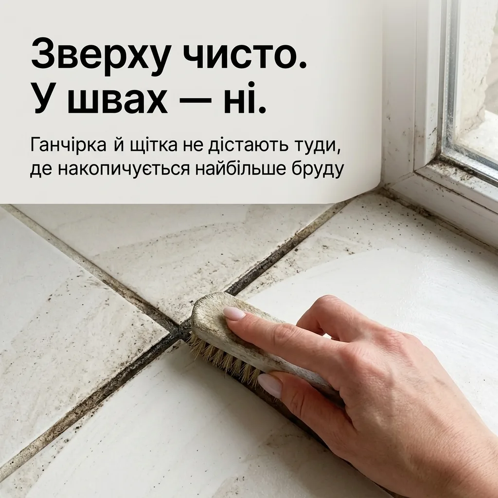 Бруд у швах між плиткою